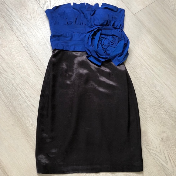 Max & Cleo Royal Blue/Black Cocktail Dress - Picture 2 of 8